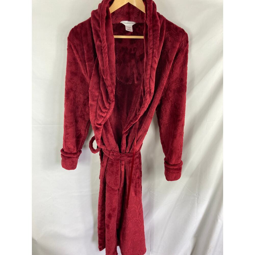 Liz Claiborne Sleepwear Plush Red Robe Size Small
